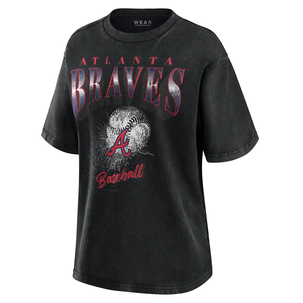 Women's WEAR by Erin Andrews  Charcoal Atlanta Braves Boyfriend T-Shirt
