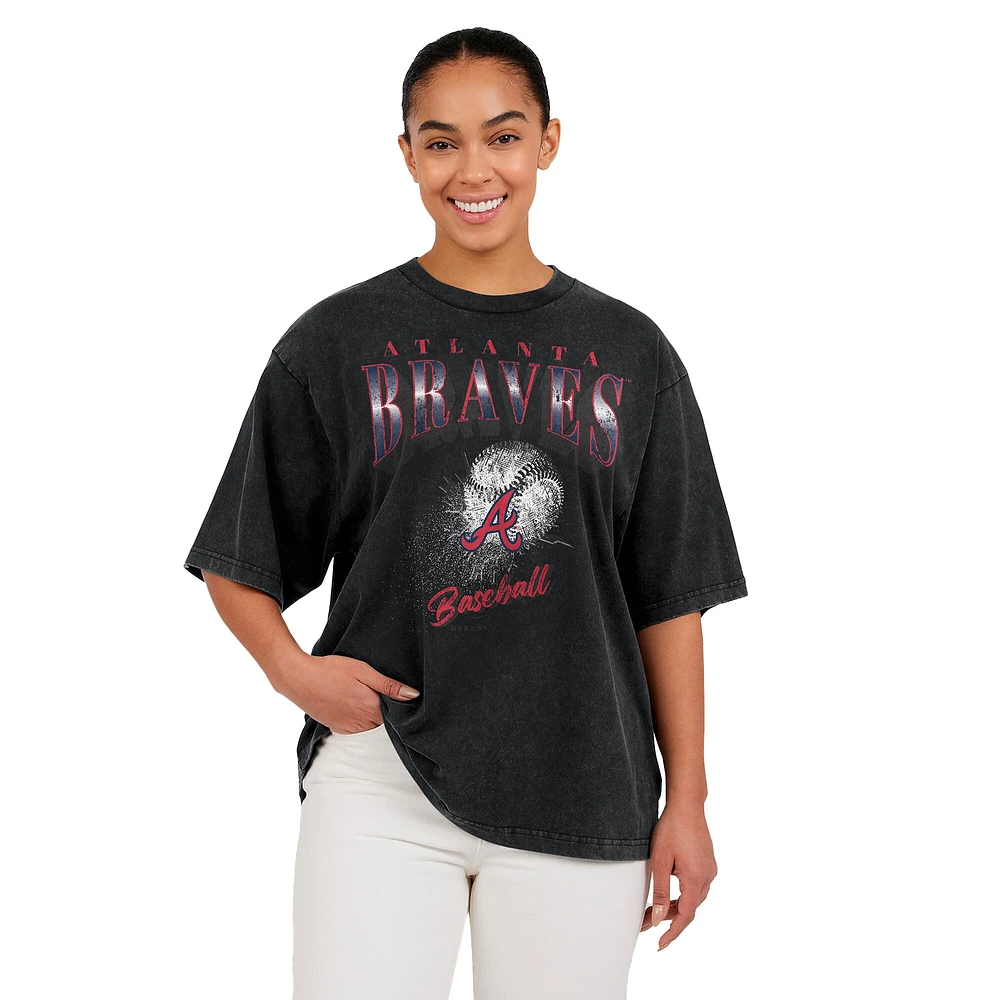 Women's WEAR by Erin Andrews  Charcoal Atlanta Braves Boyfriend T-Shirt