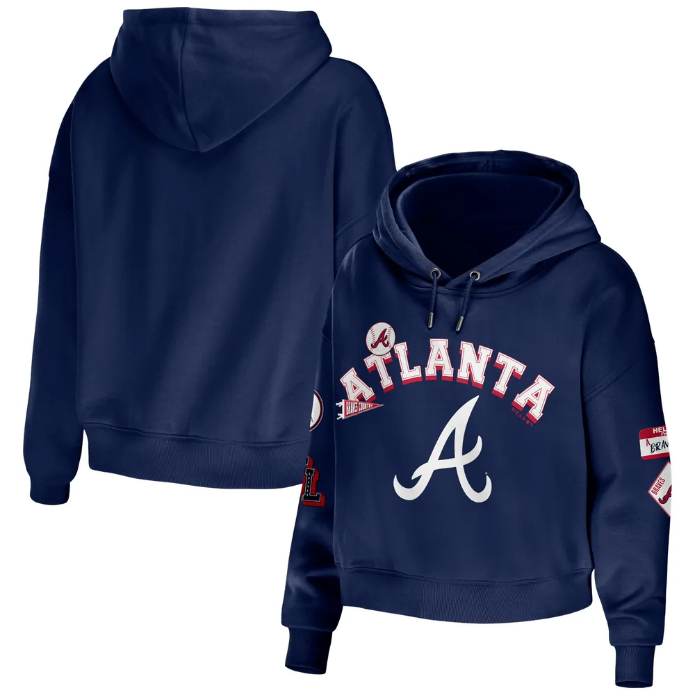 Navy Pullover Fleece Atlanta Braves Hoodie