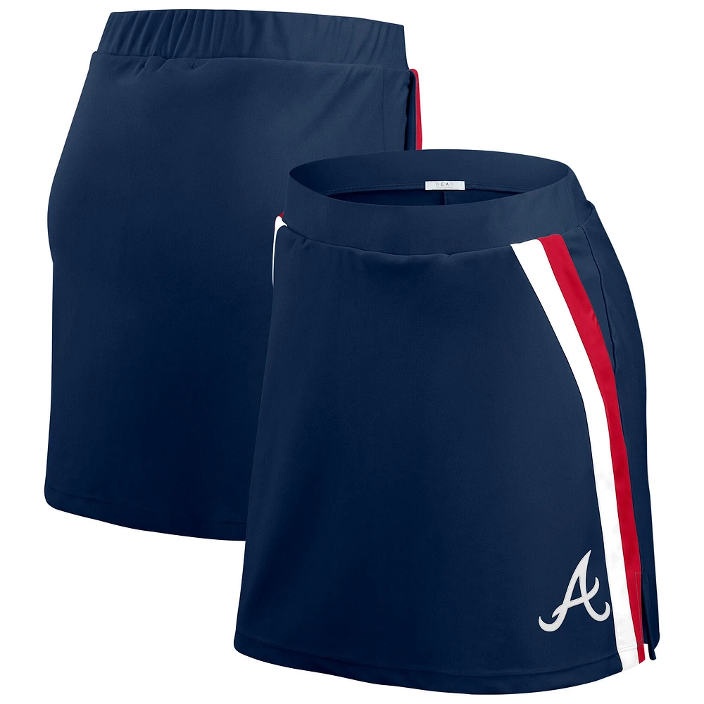 WEAR by Erin Andrews - Jupe-short Atlanta Braves Stripes bleu marine pour femmes