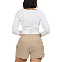 Women's WEAR by Erin Andrews Tan Atlanta Braves Shorts