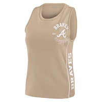 Women's WEAR by Erin Andrews Tan Atlanta Braves Tonal Tank Top