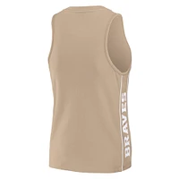 Women's WEAR by Erin Andrews Tan Atlanta Braves Tonal Tank Top