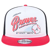Youth New Era  White Atlanta Braves Retro 9FIFTY Snapback Hat