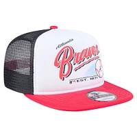 Youth New Era  White Atlanta Braves Retro 9FIFTY Snapback Hat