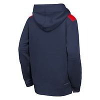 Sweat à capuche Nike bleu marine Atlanta Braves Authentic Collection Performance pour jeunes