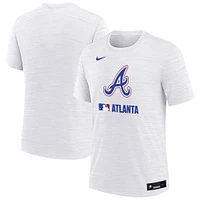 T-shirt Nike blanc Atlanta Braves Authentic Collection City Connect Velocity Performance pour jeunes