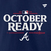 T-shirt de vestiaire d'après-saison MLB 2024 des Atlanta Braves la marine pour jeunes fanatiques