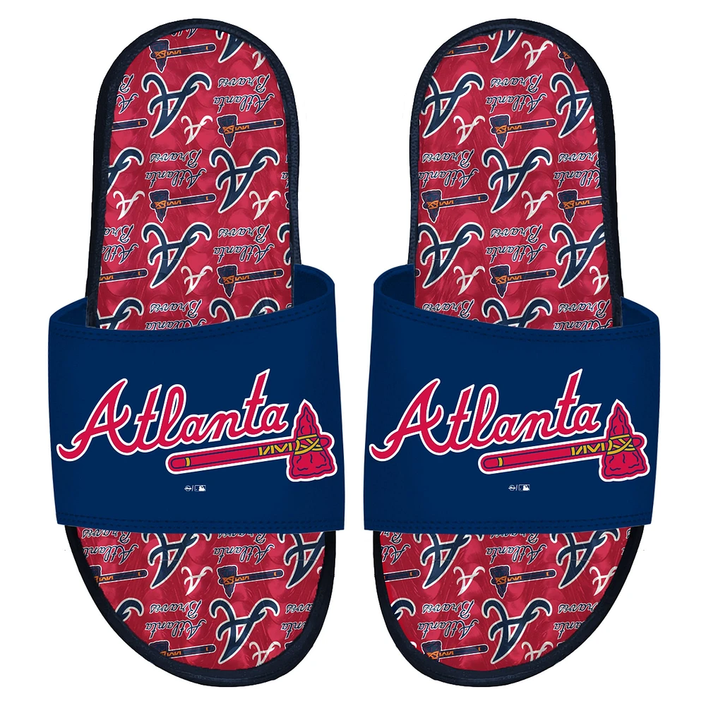 Youth ISlide Atlanta Braves Team Pattern Gel Slide Sandals