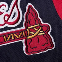 Mitchell & Ness Chipper Jones Navy Atlanta Braves Cooperstown Collection Maillot d'entraînement au bâton en maille