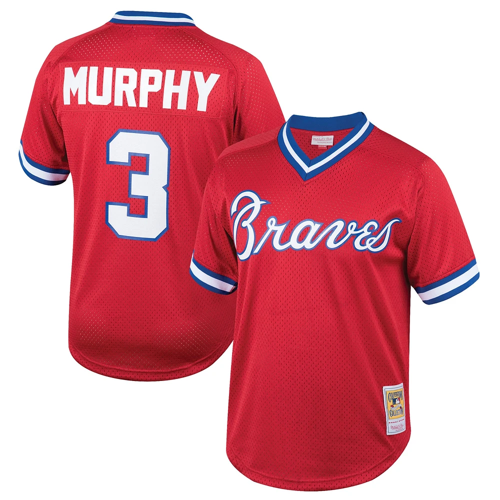 Jeunes Mitchell & Ness Dale Murphy Rouge Atlanta Braves Cooperstown Collection Mesh Batting Practice Jersey