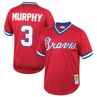 Jeunes Mitchell & Ness Dale Murphy Rouge Atlanta Braves Cooperstown Collection Mesh Batting Practice Jersey