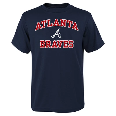 Youth Navy Atlanta Braves Heart & Soul T-Shirt