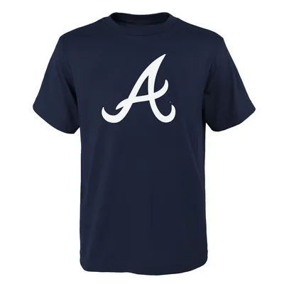 Atlanta Braves Youth Logo Primary Team T-Shirt - Navy
