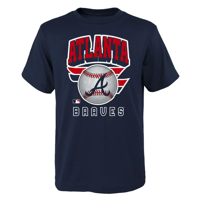 Lids Atlanta Braves Youth Letterman T-Shirt - Navy