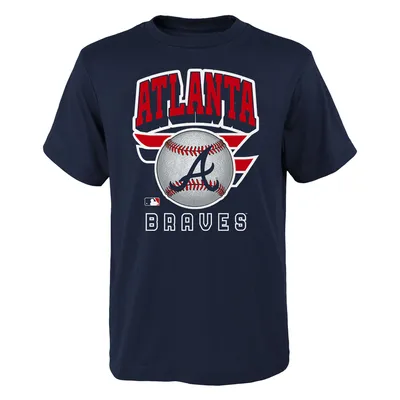 Atlanta Braves Boy Teddy Tee Shirt Women's Medium / Navy Blue