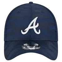 Youth New Era Navy Atlanta Braves Camo 39THIRTY Flex-Fit Hat