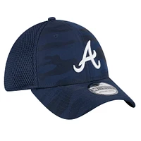 Youth New Era Navy Atlanta Braves Camo 39THIRTY Flex-Fit Hat