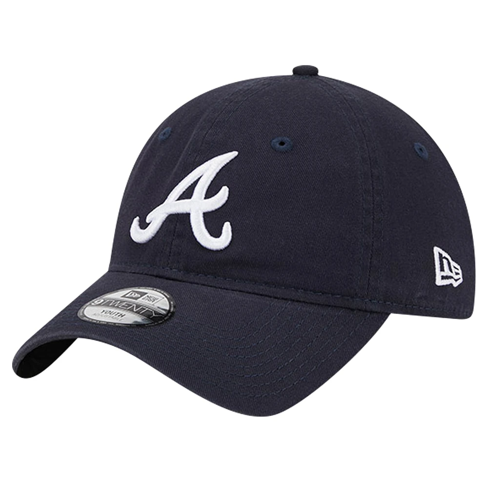 Casquette ajustable 9TWENTY bleu marine Atlanta Braves Team Color pour jeune