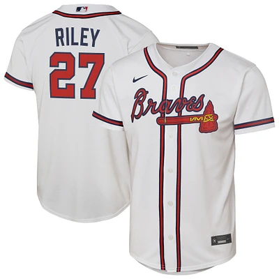 Maillot de joueur Nike Austin Riley blanc Atlanta Braves Home Replica 2.0 pour jeunes