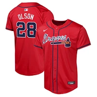Youth Nike Matt Olson Red  Atlanta Braves Alternate Limited Player Jersey