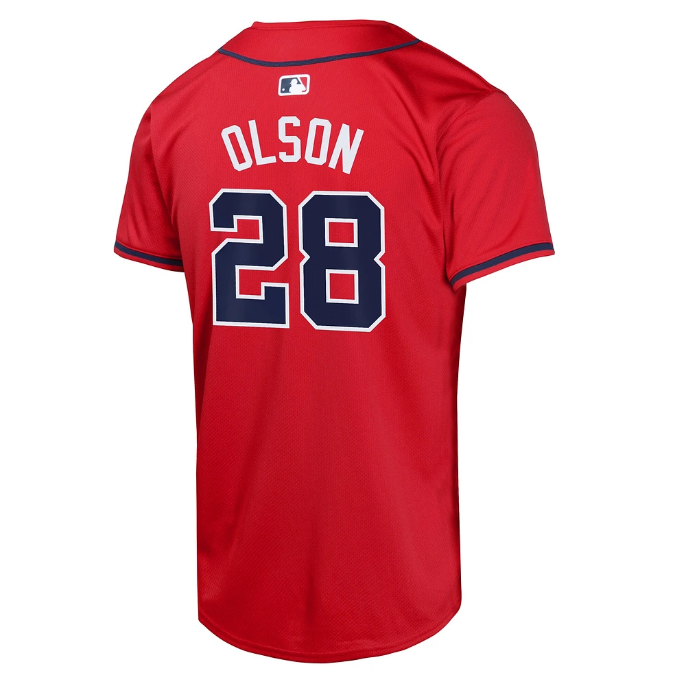 Youth Nike Matt Olson Red  Atlanta Braves Alternate Limited Player Jersey