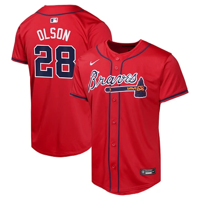 Youth Nike Matt Olson Red  Atlanta Braves Alternate Limited Player Jersey
