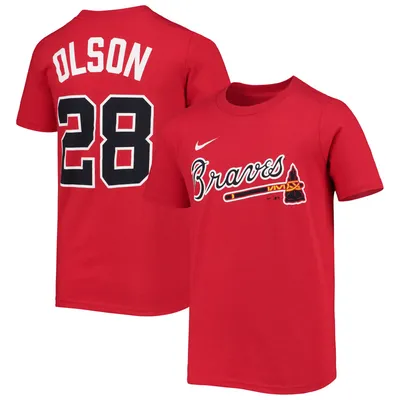Matt Olson Atlanta Braves Nike Youth Player Name & Number T-Shirt - Red