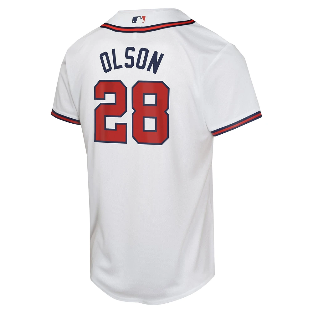 Youth Nike Matt Olson White Atlanta Braves Home Game Player Jersey