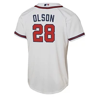 Maillot de joueur Nike Matt Olson blanc Atlanta Braves Home Replica 2.0 pour jeune