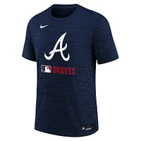 Youth Nike Navy Atlanta Braves Authentic Collection Velocity Performance T-Shirt