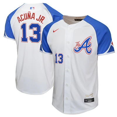Youth Nike Ronald Acuña Jr. White Atlanta Braves City Connect Limited Player Jersey