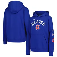 Atlanta Braves Nike Youth Rewind Lefty Pullover Hoodie - Royal