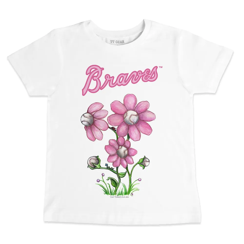 Lids Atlanta Braves Tiny Turnip Youth Blooming Baseballs T-Shirt - White