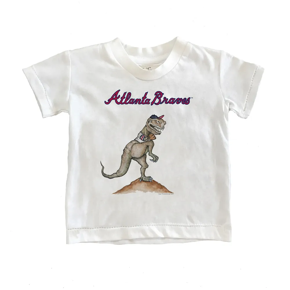 Lids Atlanta Braves Tiny Turnip Toddler Heart Bat T-Shirt - White