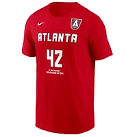 T-shirt Nike Brittney Griner rouge pour homme, édition Atlanta Dream Explorer, avec nom et numéro