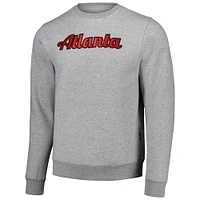 Unisex Kur8ted Heather Gray Atlanta Dream Satin Stitch Core Pullover Sweatshirt