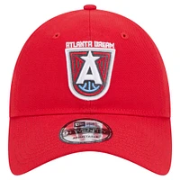 Unisex New Era Red Atlanta Dream Core Logo 9TWENTY Adjustable Hat