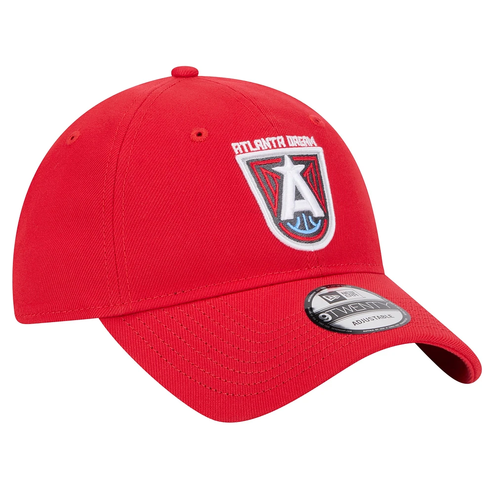 Casquette réglable unisexe New Era rouge Atlanta Dream Core Logo 9TWENTY