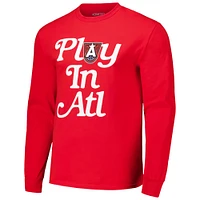 T-shirt unisexe rouge à manches longues Atlanta Dream Play