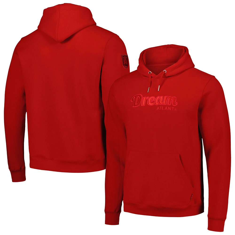 Unisex Red Atlanta Dream Satin Tonal Pullover Hoodie