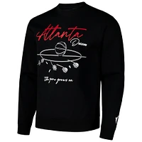 Unisex round21 Black Atlanta Dream Bloom Pullover Crew Sweatshirt