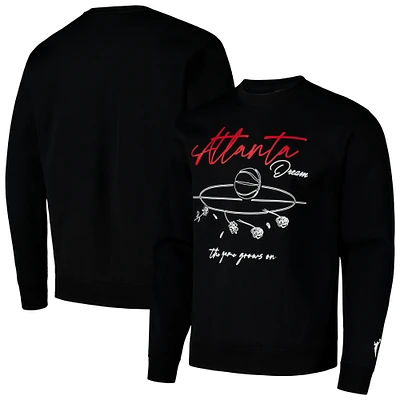 Unisex round21 Black Atlanta Dream Bloom Pullover Crew Sweatshirt