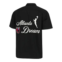 T-shirt de bowling unisexe round21 noir Atlanta Dream Lucky Strike à boutons complets