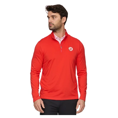 Men's Flag & Anthem  Red Atlanta Drive GC Journey Performance Quarter-Zip Pullover
