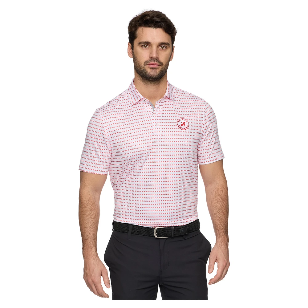 V170030 Polo personnalisé avec logo imprimé drapeau et hymne pour homme Atlanta Drive GC POLMEN ATL-COREKT2145