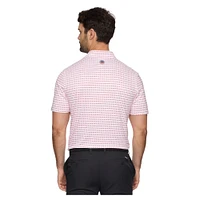 V170030 Polo personnalisé avec logo imprimé drapeau et hymne pour homme Atlanta Drive GC POLMEN ATL-COREKT2145