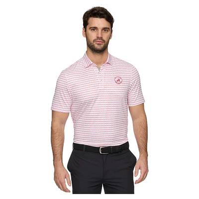 V170030 Polo personnalisé avec logo imprimé drapeau et hymne pour homme Atlanta Drive GC POLMEN ATL-COREKT2145