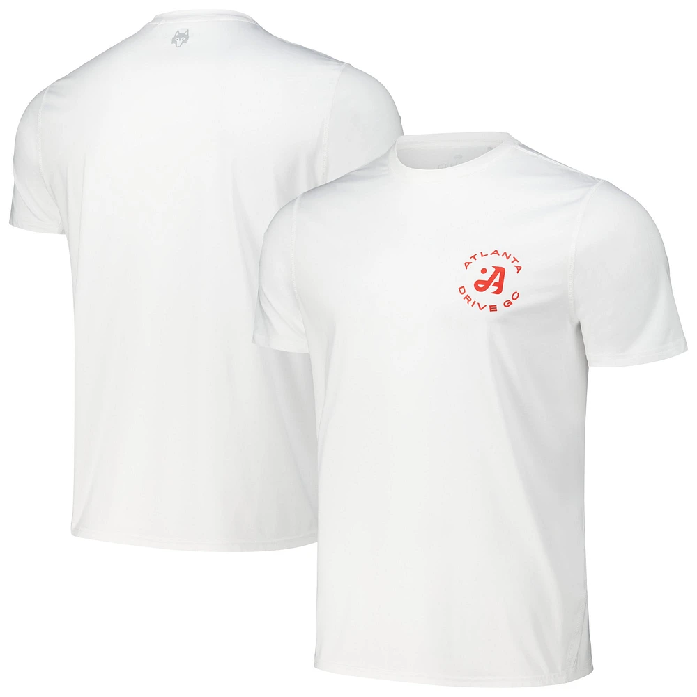 T-shirt blanc Greyson Clothiers pour hommes Atlanta Drive GC Guide Sport Performance