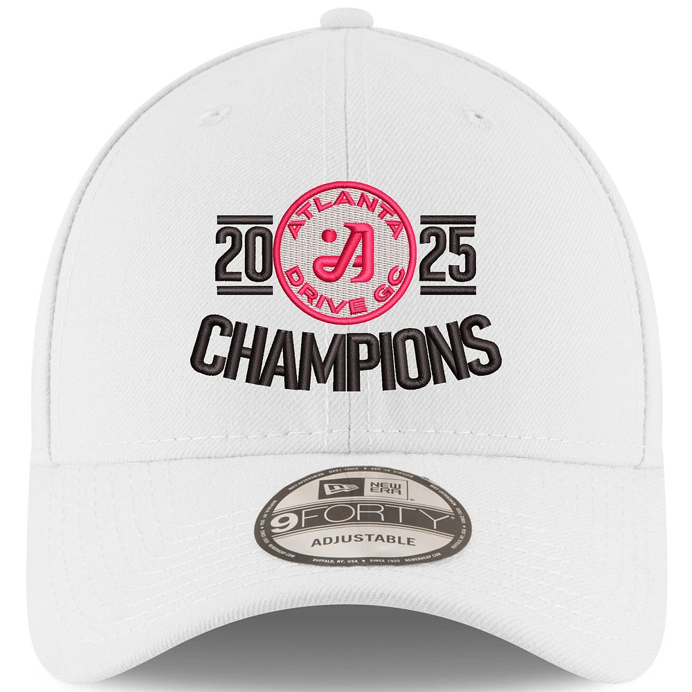 Men's New Era White Atlanta Drive GC 2025 TGL Champions Core 9FORTY Adjustable Hat